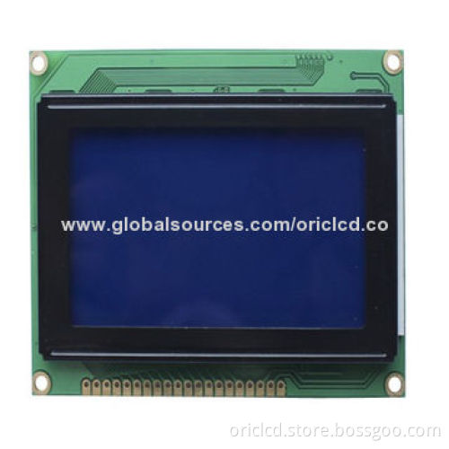 STN Negative Blue 128 x 64 Pixels Graphics LCD Module with White LED Backlight